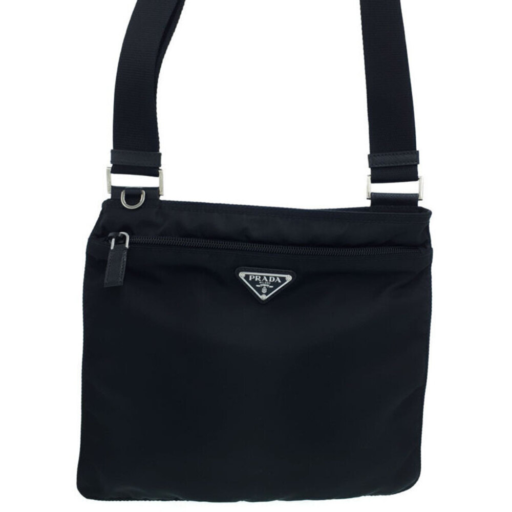 Prada Tessuto Messenger Bag black Saffiano leather